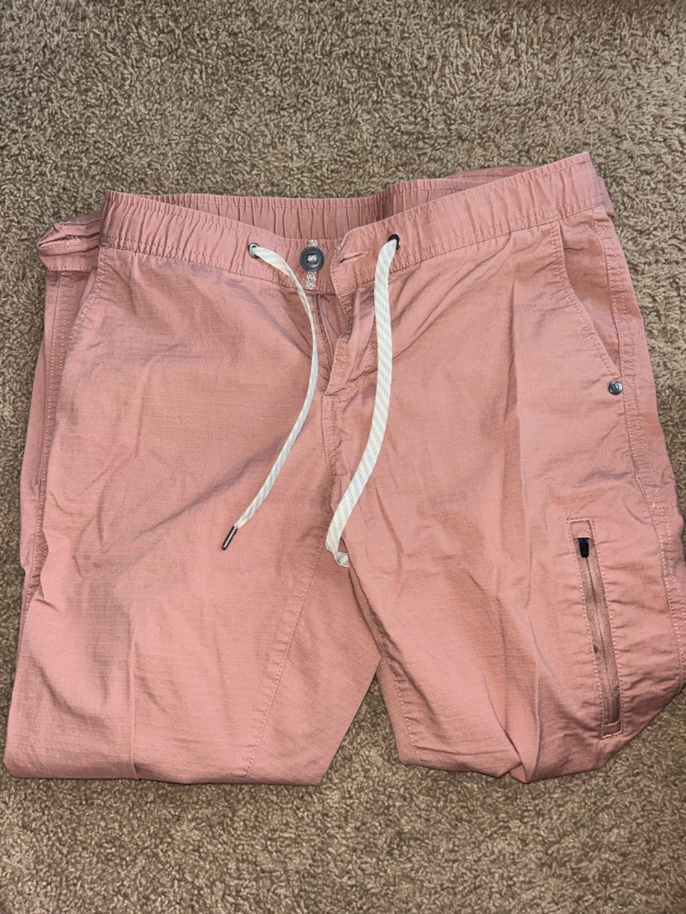 Vuori Blush Pink Elastic-Waist Shorts - Picture 2 of 2